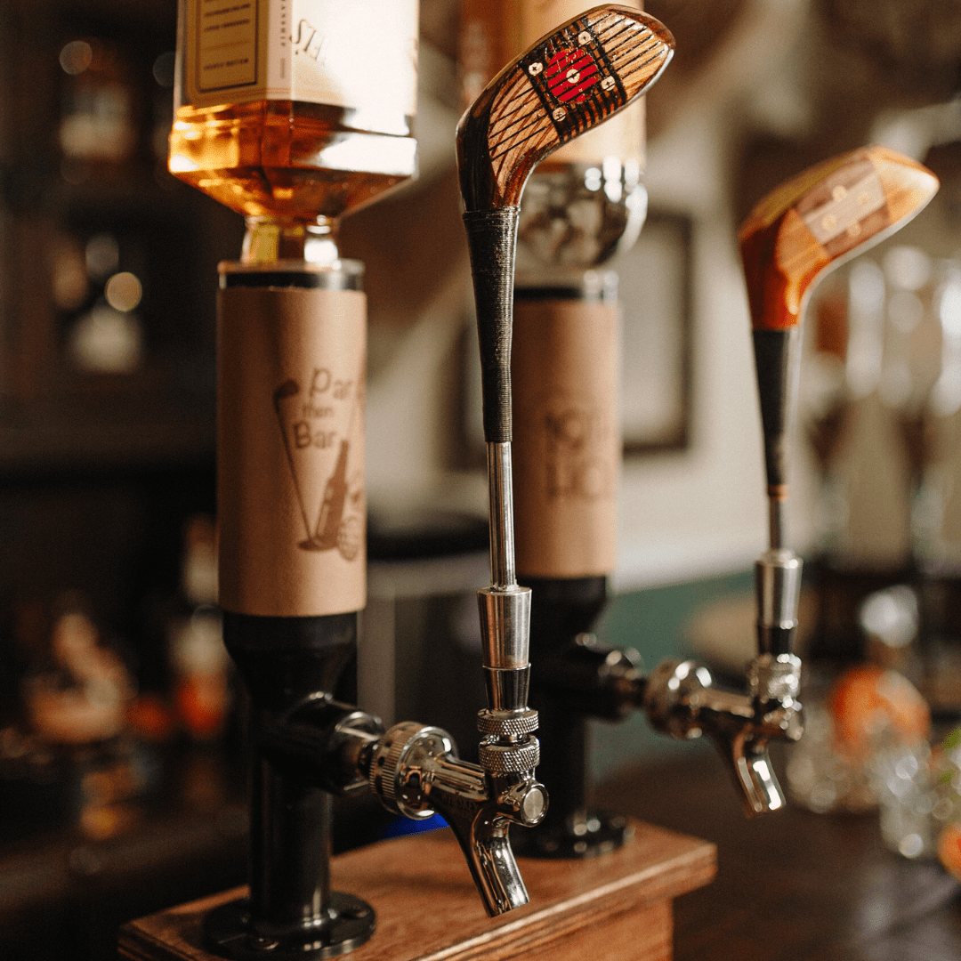 Upside down liquor dispenser